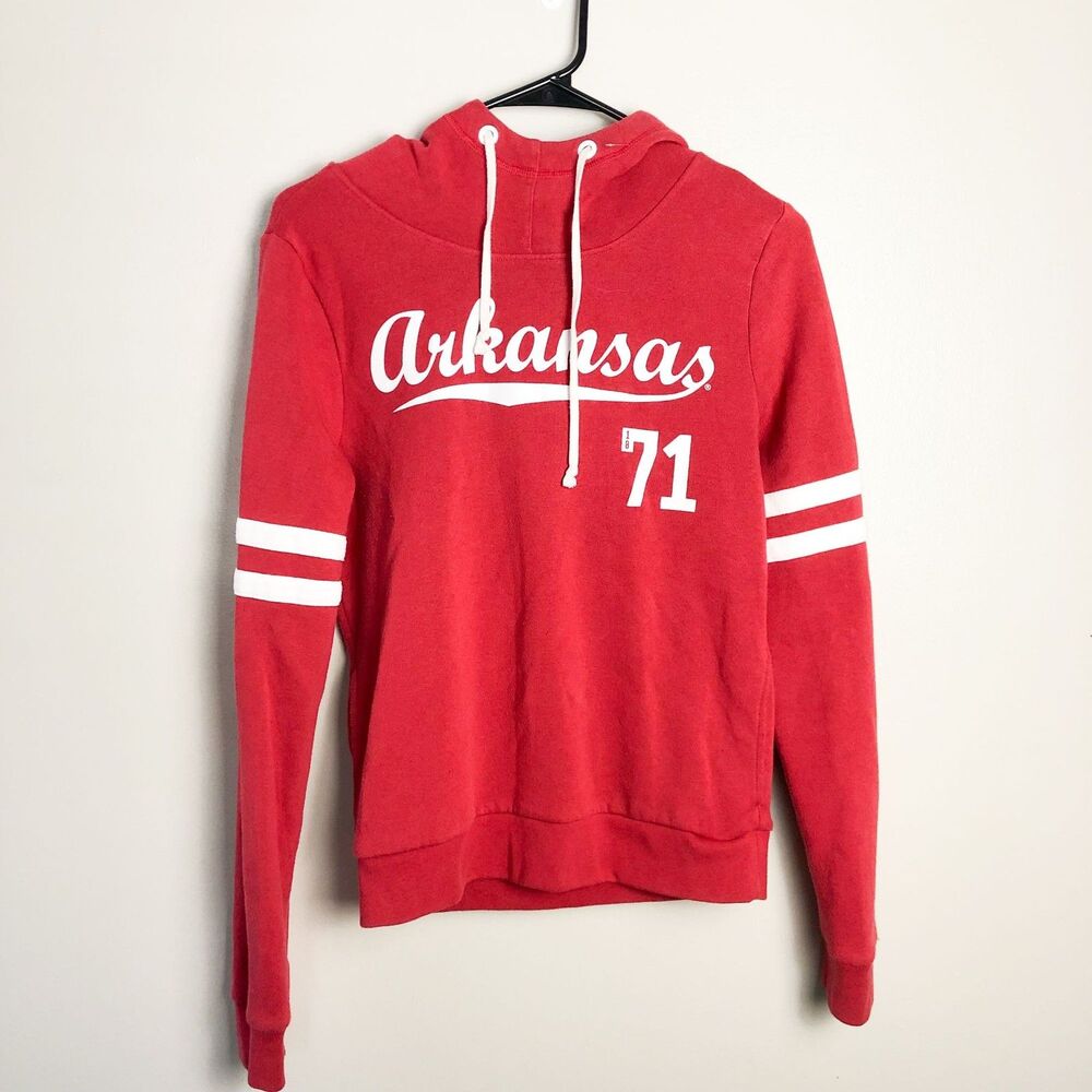 Victoria's Secret PINK Arkansas Razorbacks Pullover Hoodie Red XS